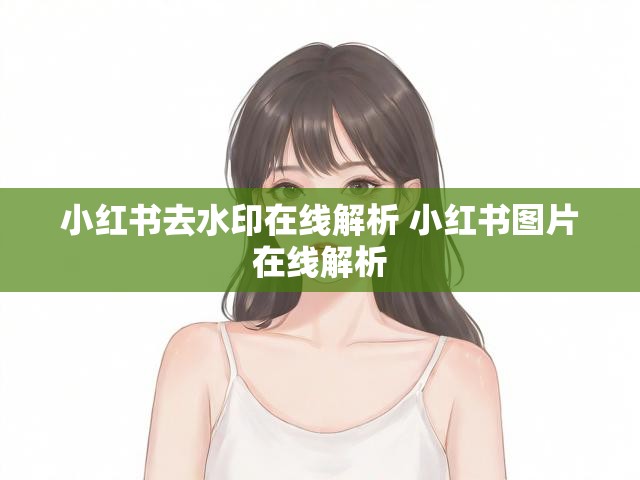 小红书去水印在线解析 小红书图片在线解析