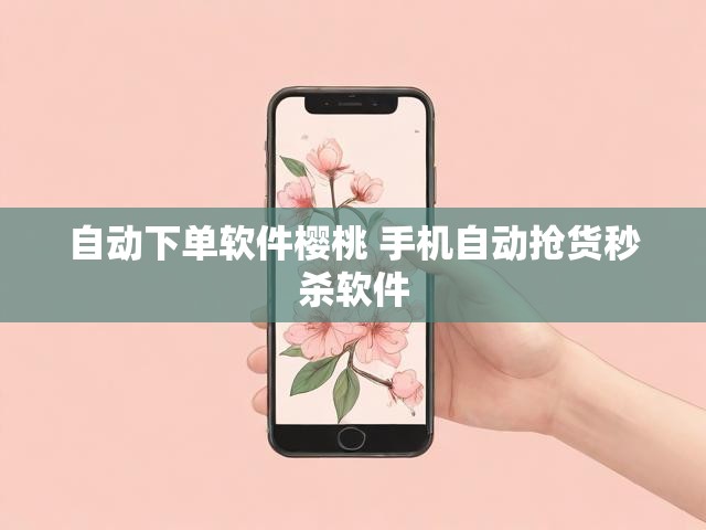 自动下单软件樱桃 手机自动抢货秒杀软件