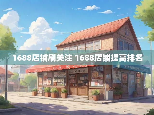 1688店铺刷关注 1688店铺提高排名