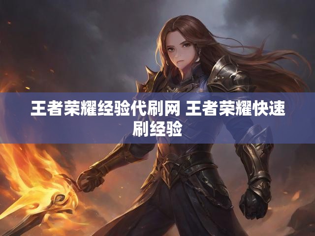 王者荣耀经验代刷网 王者荣耀快速刷经验
