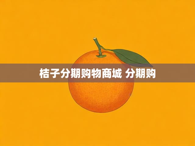 桔子分期购物商城 分期购