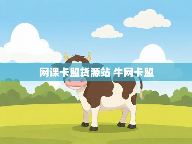 网课卡盟货源站 牛网卡盟