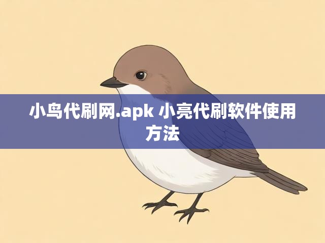 小鸟代刷网.apk 小亮代刷软件使用方法