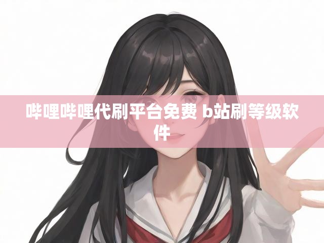 哔哩哔哩代刷平台免费 b站刷等级软件