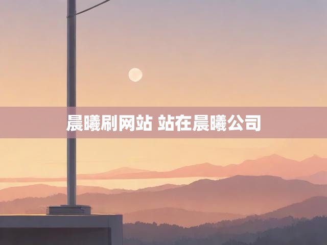 晨曦刷网站 站在晨曦公司