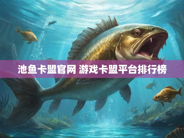 池鱼卡盟官网 游戏卡盟平台排行榜
