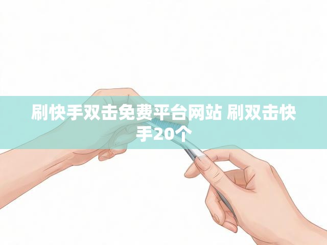 刷快手双击免费平台网站 刷双击快手20个