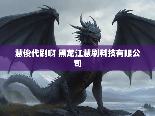 慧俊代刷啊 黑龙江慧刷科技有限公司