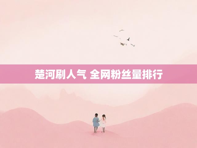 楚河刷人气 全网粉丝量排行