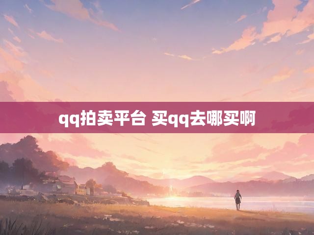 qq拍卖平台 买qq去哪买啊