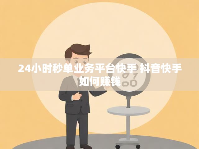 24小时秒单业务平台快手 抖音快手如何赚钱