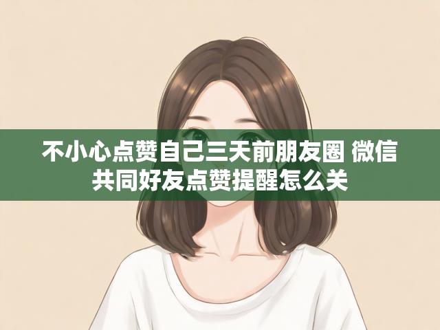 不小心点赞自己三天前朋友圈 微信共同好友点赞提醒怎么关