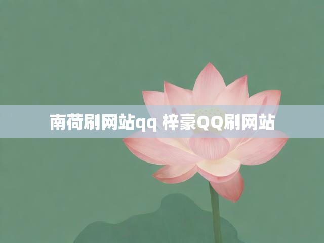 南荷刷网站qq 梓豪QQ刷网站