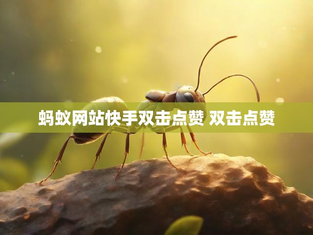 蚂蚁网站快手双击点赞 双击点赞