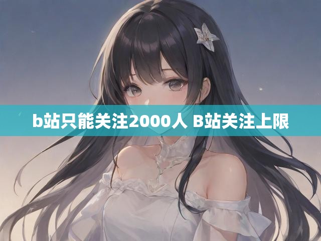 b站只能关注2000人 B站关注上限