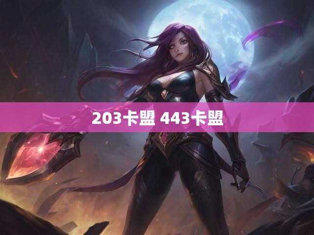 203卡盟 443卡盟