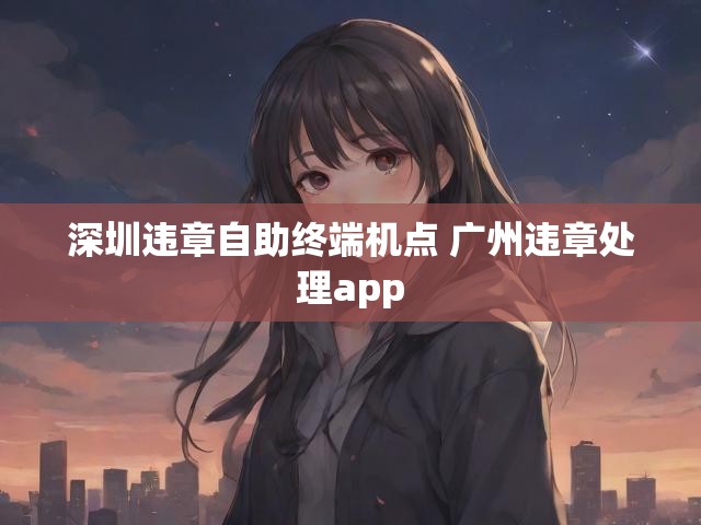 深圳违章自助终端机点 广州违章处理app