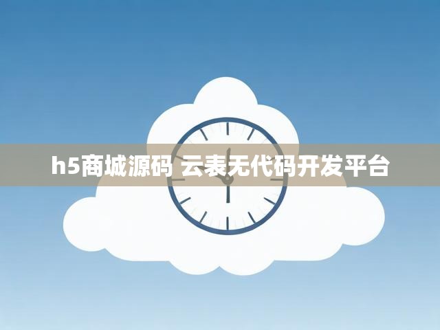 h5商城源码 云表无代码开发平台