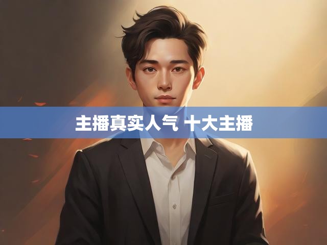 主播真实人气 十大主播