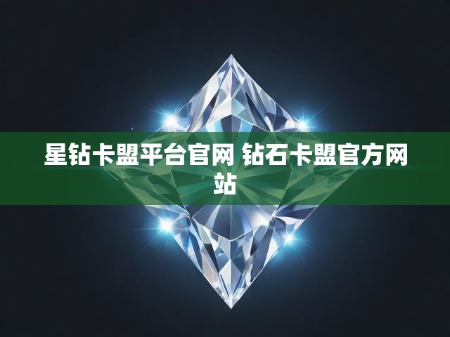 星钻卡盟平台官网 钻石卡盟官方网站