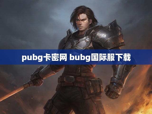 pubg卡密网 bubg国际服下载